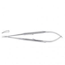 Micro Needle Holder Curved With Lock Stainless Steel, 18.5 cm - 7 1/4"